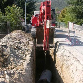 Acquedotti, fognature, Estrazione ghiaia